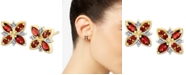 Macy's Rhodolite Garnet (3/4 ct. t.w.) & Diamond (1/20 ct. t.w.) Stud Earrings in 14k Gold